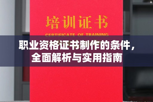 常宁职业资格证书制作的条件，全面解析与实用指南